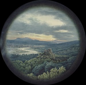 Udsigt over Dresden (wc og kropsfarve på papir)